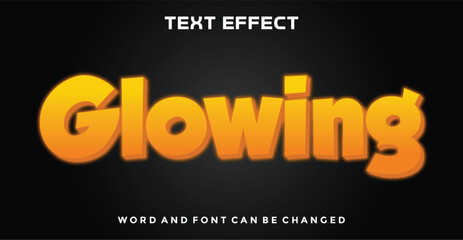 Glowing editable text effect