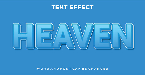 Heaven editable text effect