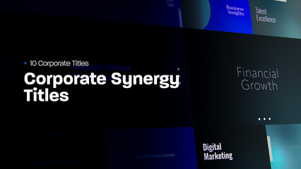 Corporate Synergy Titles | 10 Motion Titles with Control Panels