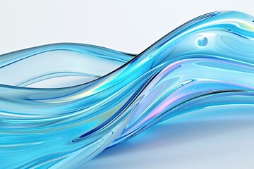 Fototapeta premium Abstract background design, colorful glass shapes flowing 3d effect, perfect for presentation