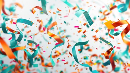 Colorful Confetti and Ribbons