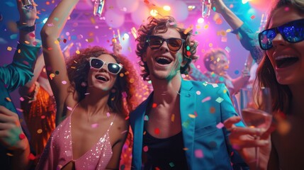 The vibrant party crowd