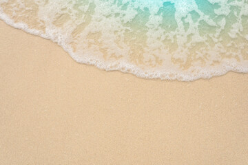 sand and sea, top view