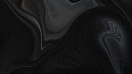 Obraz premium 4K abstract, dark, holographic, iridescent neon background with a fluid, glassy, curving wave in motion. For banners, backdrops, wallpapers, and covers, use a gradient design element.