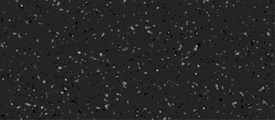 Abstract gray quartz terrazzo marble tile black background. Terrazzo stone mosaic texture. quartz surface for bathroom or kitchen countertop. marble texture design terrazzo texture.	