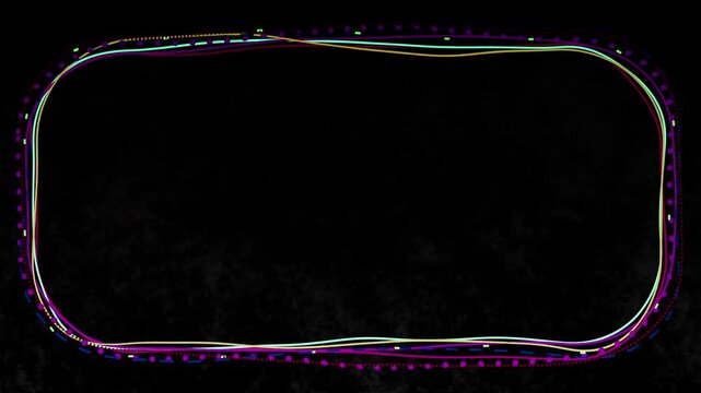 handwriting line brush effect frame