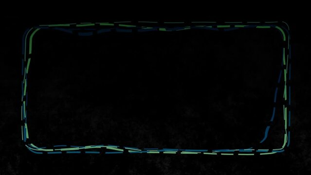 handwriting line brush effect frame