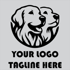 Warmth and Loyalty Adorable Loyal Companion Loving Golden Dog Charming Golden Retriever Background Vector