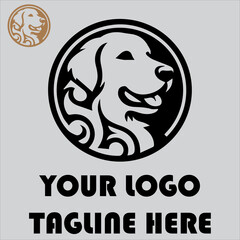 Warmth and Loyalty Adorable Loyal Companion Loving Golden Dog Charming Golden Retriever Background Vector