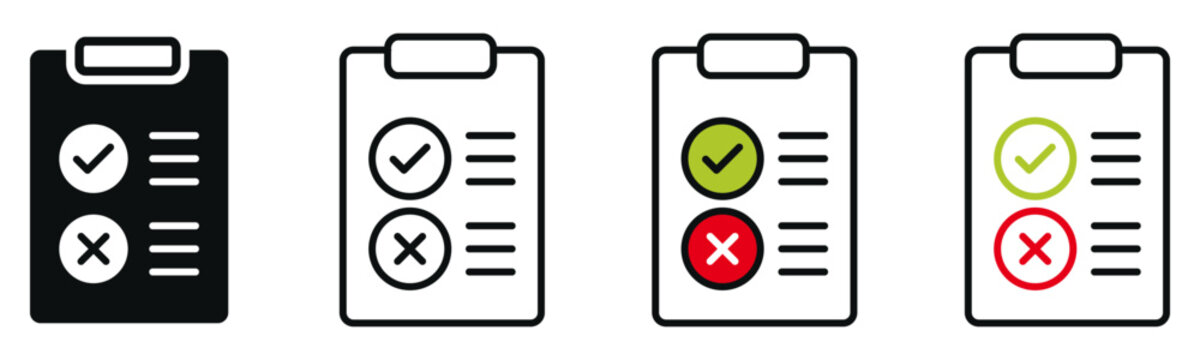 Set of rule icon in filled, thin line stroke style. Isolated on transparent background.