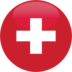 Obraz premium Round Icon flag vector of Switzerland