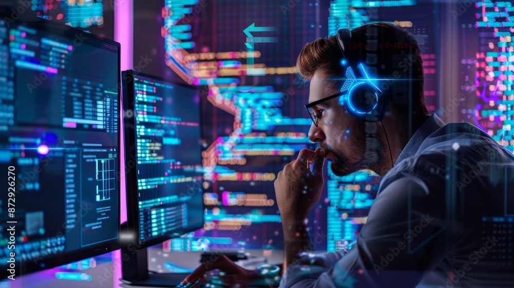 Poster Software engineer working on AI-driven e-commerce application, big data integration