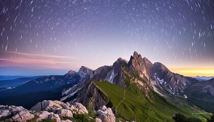 mountain night sky landscape