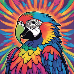 Obraz premium colorful macaw parrot 