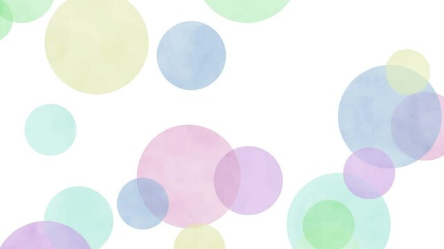 particle slowly rising shape watercolor bubble loop background