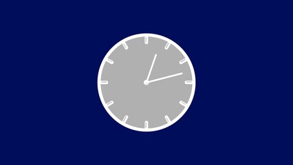 Analog clock icon countdown 12 hours day fast speed arrow line concept illustration 4k.