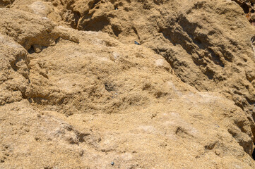 Details of sand stone texture, closeup shot of rock surface