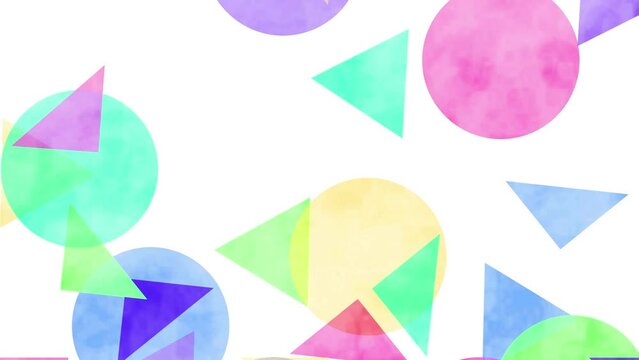 particle slowly rising shape watercolor bubble loop background