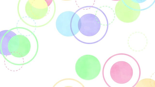particle slowly rising shape watercolor bubble loop background