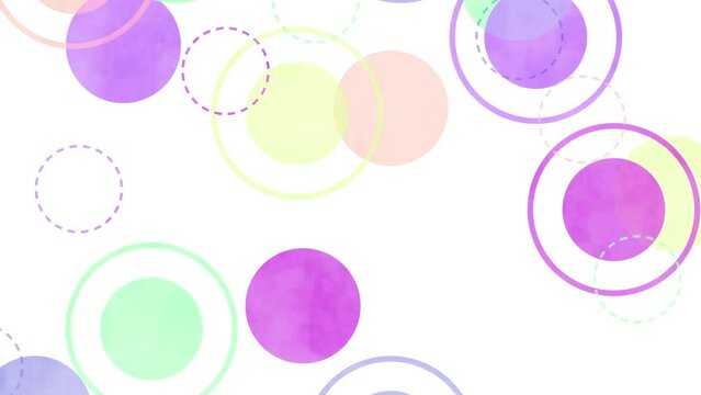 particle slowly rising shape watercolor bubble loop background