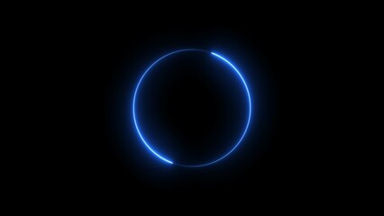 Abstract Beautiful Neon circle icon concept illustration background.