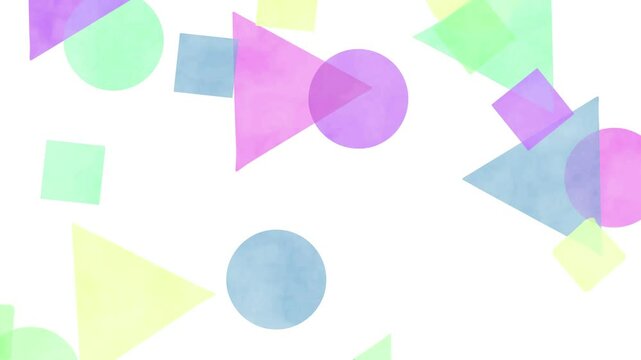 particle slowly rising shape watercolor bubble loop background