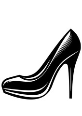 High Heel SVG, Shoes SVG, Woman SVG, Stiletto heels SVG, Fashion SVG, High Heel Silhouette, High Heel Vector, Clipart, Cut file for Cricut SVG, JPG, PNG