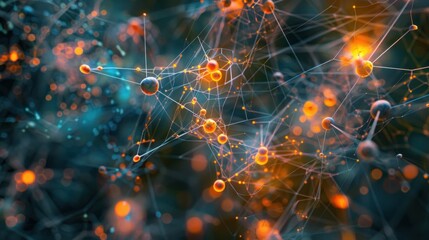 11. Deep learning visualized as a multi-layered neural network, processing data inputs and optimizing outputs in a dynamic flow