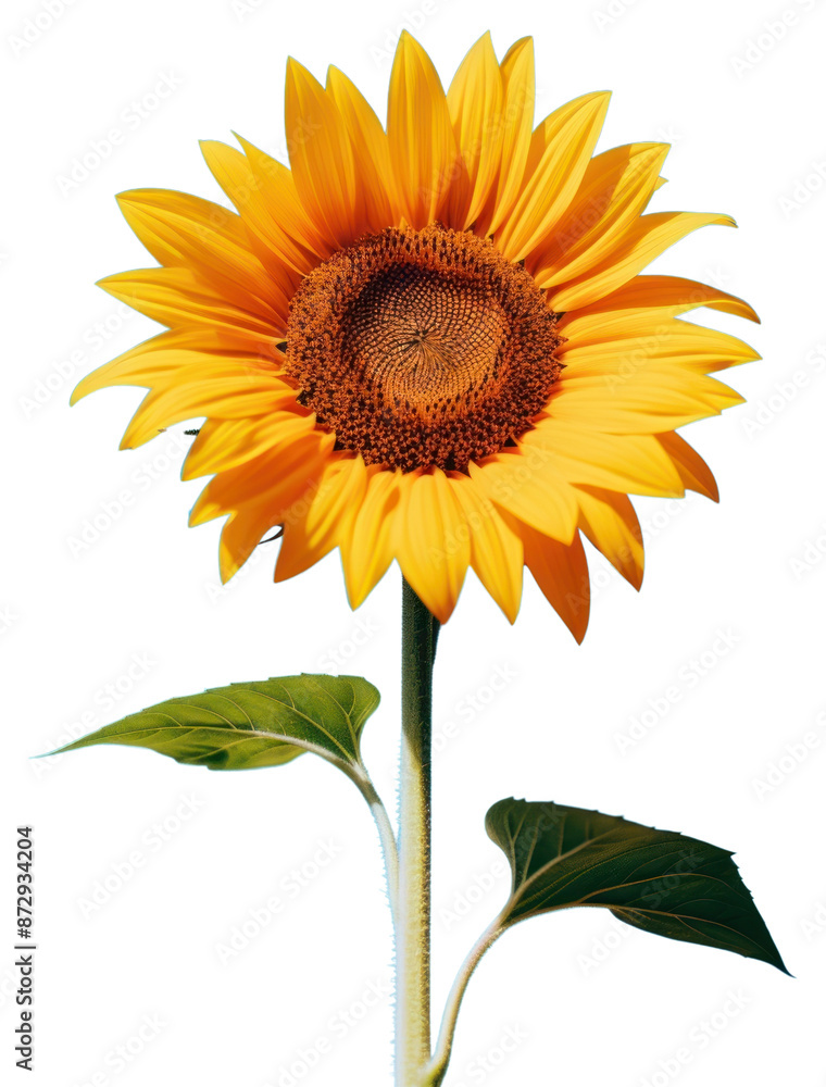 Wall mural PNG Sun flower against a clear sky sunflower nature plant.