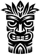 Tiki Head SVG, Hawaiian Tiki Head SVG, Tiki God Mask SVG, Tiki Statue SVG, Hawaii SVG, Luau SVG, Tribal Mask SVG, Tiki Head Silhouette, Tiki Head Vector, Clipart, Cut file for Cricut SVG, JPG, PNG