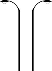 public street lighting hanging to the right and left