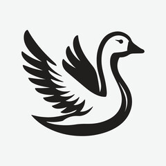 Elegant Goose Silhouette Logo for Timeless Branding