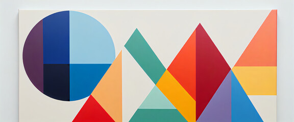 illustrazione con elementi geometrici a tema astratto contemporaneo