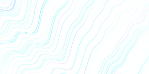 Light BLUE vector background with curved lines.