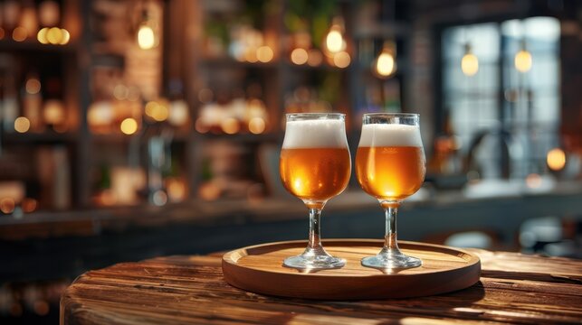 The two beer glasses