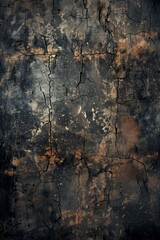 Obraz premium A grunge texture background with dark and moody tones, cracked surfaces, and worn-out details.
