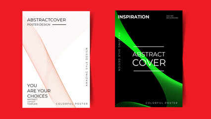 Modern gradient poster background vector set. Minimalist style cover template with vibrant perspective 3d geometric prism shapes collection. card, brochure, social media, cover, banner, flyer