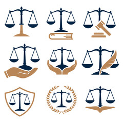 scales of justice logo icon design.