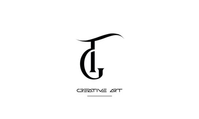 GT, TG, G, T abstract letters logo monogram
