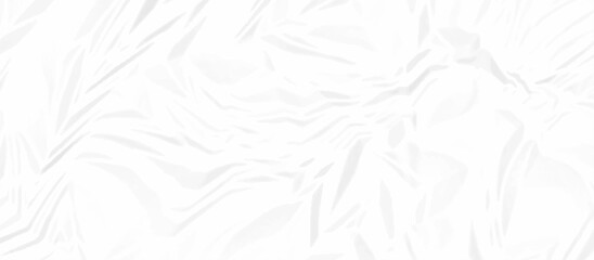 White wrinkly backdrop paper background. panorama grunge wrinkly paper texture. White crumpled and top view textures can be used for background of text or any contents.	