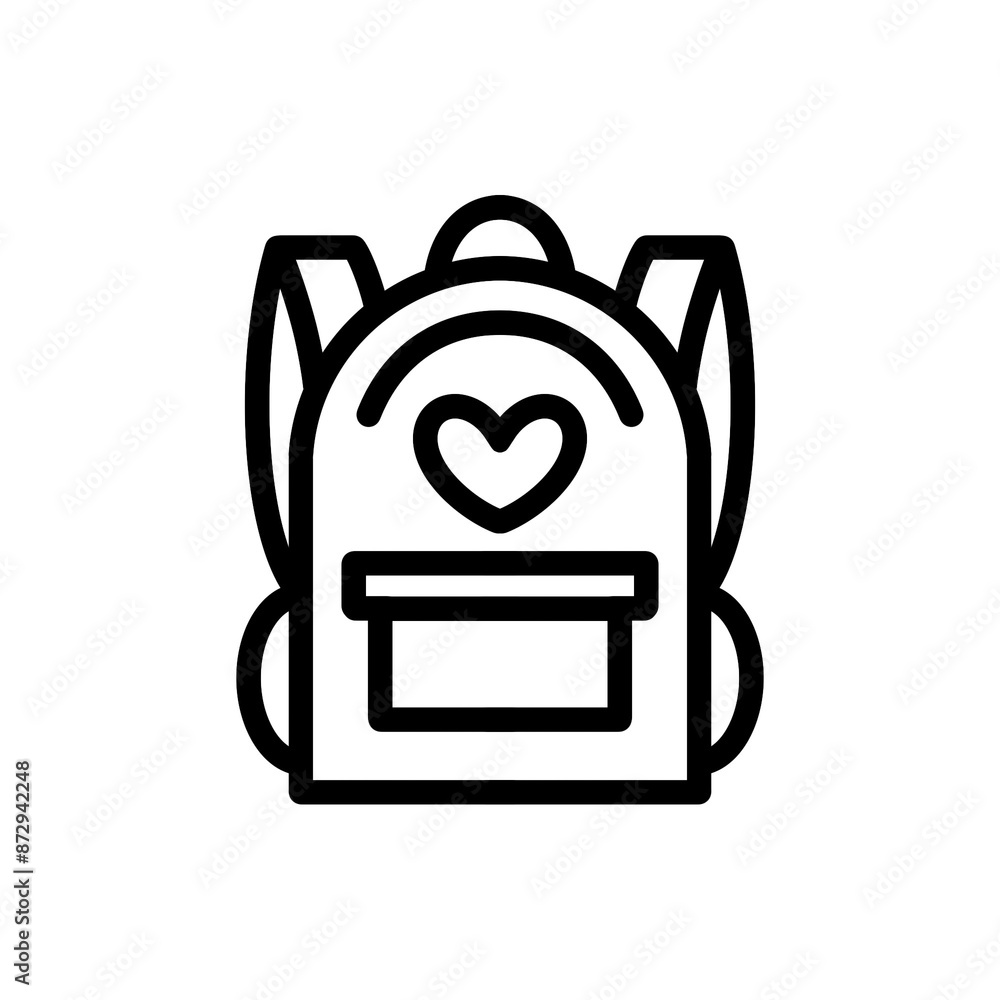 Poster Backpack icon with a simple and modern design