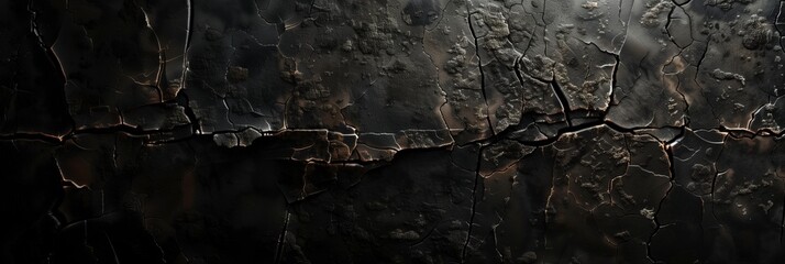 Obraz premium A grunge texture background with dark and moody tones, cracked surfaces, and worn-out details.