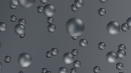 Minimal Grey Background containing balls. Perfect for futuristic, fashion and technology projects.
