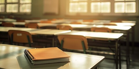 Tables and chairs in a classrom with other rquipment