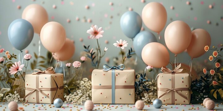 congratulatory, holiday card. background, banner with empty space for inscription