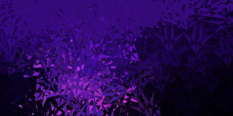 Dark purple vector backdrop with triangles, lines.