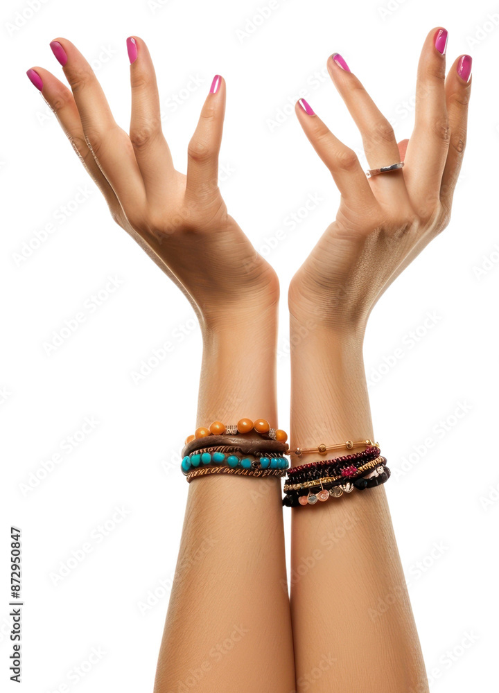 Poster png painted nails bracelet hand jewelry.