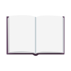 Layout of a book, diary or notepad with blank white paper pages isolated on white background. Vector blank notepad cover hardcover notebook