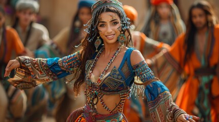 Obraz premium Timkadin Festival in Morocco. Berber culture