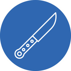 Butcher Knife line circle icon